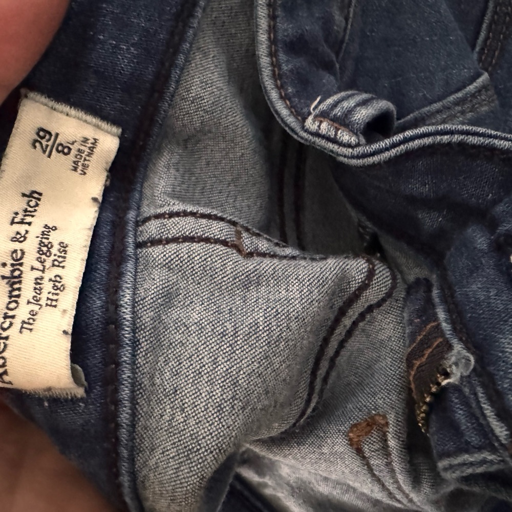 Abercrombie & Fitch Indigo High-Rise Skinny Jeans - Picture 2 of 3